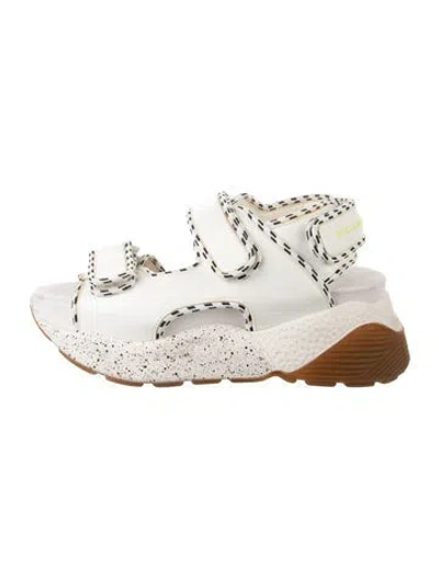 Pre-owned Stella Mccartney Vegan Leather Sandals In White