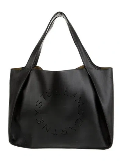 Pre-owned Stella Mccartney Vegan Leather Shoulder Bag In Black