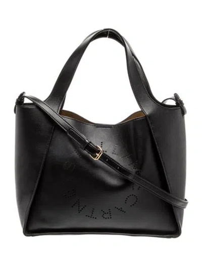 Pre-owned Stella Mccartney Vegan Leather Shoulder Bag In Black