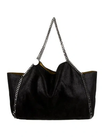 Pre-owned Stella Mccartney Vegan Leather Shoulder Bag In Black