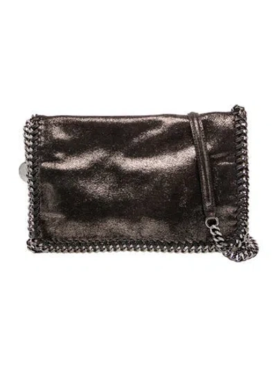 Pre-owned Stella Mccartney Vegan Leather Shoulder Bag In Black