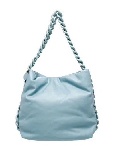 Pre-owned Stella Mccartney Vegan Leather Shoulder Bag In Blue