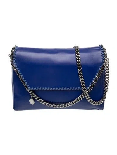 Pre-owned Stella Mccartney Vegan Leather Shoulder Bag In Blue