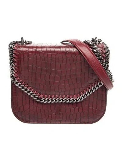 Pre-owned Stella Mccartney Vegan Leather Shoulder Bag In Burgundy