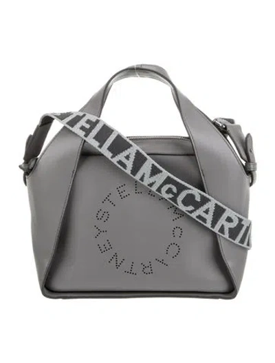 Pre-owned Stella Mccartney Vegan Leather Shoulder Bag In Gray