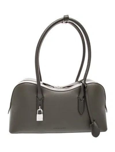 Pre-owned Stella Mccartney Vegan Leather Shoulder Bag In Gray