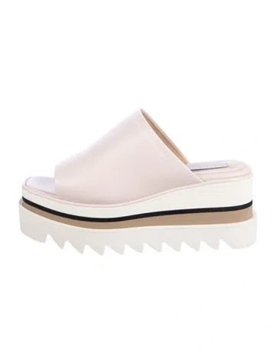 Pre-owned Stella Mccartney Vegan Leather Slides In Pink