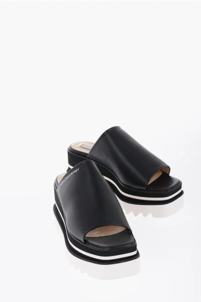 Stella Mccartney Sneak-elyse Platform Slide Sandal In Black