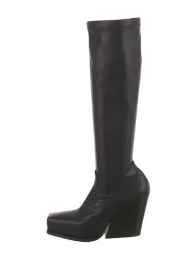 Pre-owned Stella Mccartney Vegan Leather Sock Boots In Black