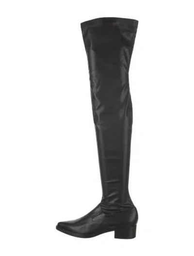Pre-owned Stella Mccartney Vegan Leather Sock Boots In Black