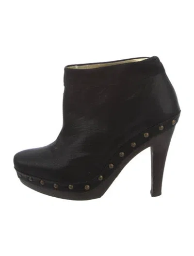 Pre-owned Stella Mccartney Vegan Leather Studded Accents Boots In Black