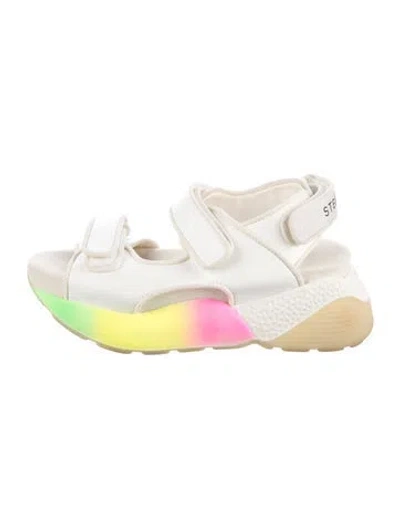 Pre-owned Stella Mccartney Vegan Leather Tie-dye Print Sandals In Neutral