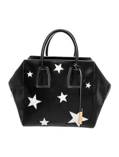 Pre-owned Stella Mccartney Vegan Leather Top Handle Bag In Black