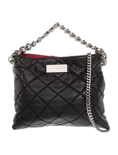 Pre-owned Stella Mccartney Vegan Leather Top Handle Bag In Black