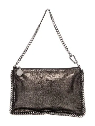 Pre-owned Stella Mccartney Vegan Leather Top Handle Bag In Black