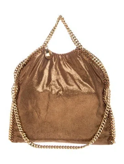 Pre-owned Stella Mccartney Vegan Leather Top Handle Bag In Brown