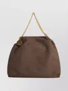 Stella Mccartney Vegan Leather Tote Bag Drawstring In Brown