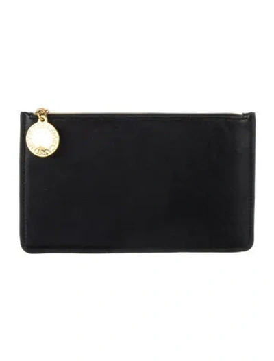 Pre-owned Stella Mccartney Vegan Leather Wallet In Black