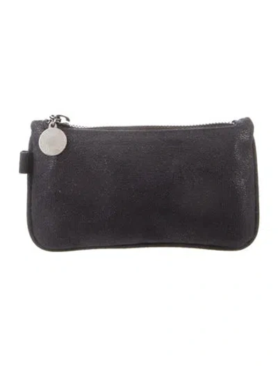 Pre-owned Stella Mccartney Vegan Leather Wallet In Blue