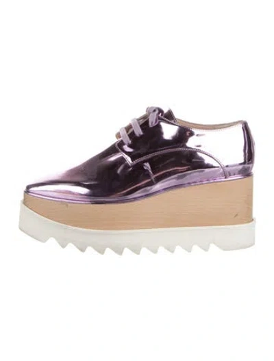 Pre-owned Stella Mccartney Vegan Patent Leather Chunky Sneakers In Purple