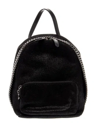 Pre-owned Stella Mccartney Vegan Suede Backpack In Black
