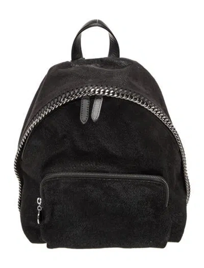 Pre-owned Stella Mccartney Vegan Suede Backpack In Black