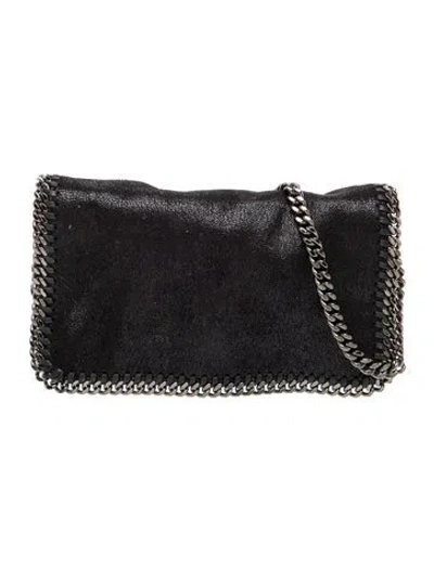 Pre-owned Stella Mccartney Vegan Suede Clutch In Black