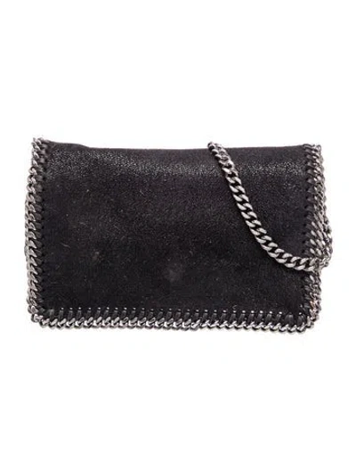 Pre-owned Stella Mccartney Vegan Suede Clutch In Black