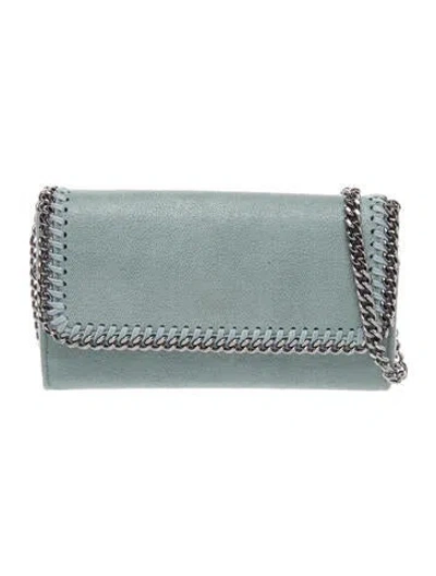 Pre-owned Stella Mccartney Vegan Suede Clutch In Blue