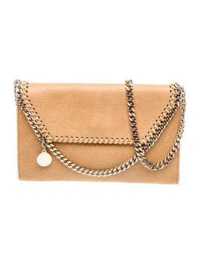 Pre-owned Stella Mccartney Vegan Suede Clutch In Neutral