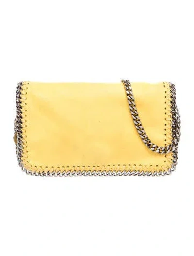 Pre-owned Stella Mccartney Vegan Suede Clutch In Yellow