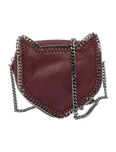 Pre-owned Stella Mccartney Vegan Suede Crossbody Bag In Red