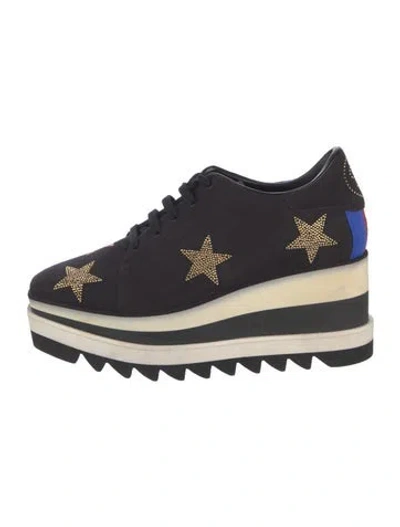 Pre-owned Stella Mccartney Vegan Suede Crystal Embellishments Sneakers In Multi