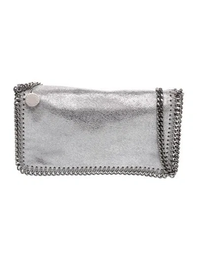 Pre-owned Stella Mccartney Vegan Suede Minaudière In Grey/metallic