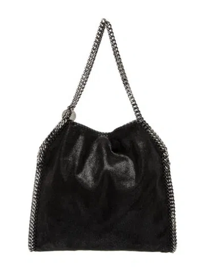 Pre-owned Stella Mccartney Vegan Suede Shoulder Bag In Black