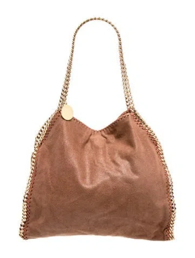 Pre-owned Stella Mccartney Vegan Suede Shoulder Bag In Brown