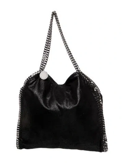 Pre-owned Stella Mccartney Vegan Suede Top Handle Bag In Black