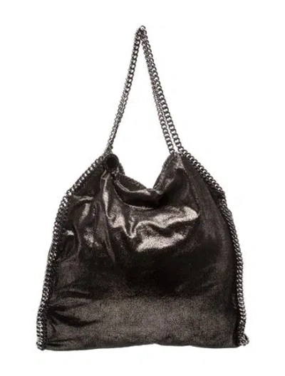 Pre-owned Stella Mccartney Vegan Suede Tote In Black