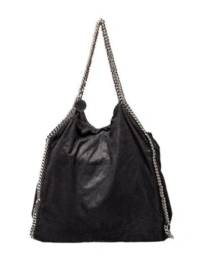 Pre-owned Stella Mccartney Vegan Suede Tote In Black