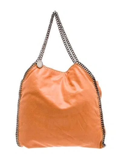 Pre-owned Stella Mccartney Vegan Suede Tote In Orange