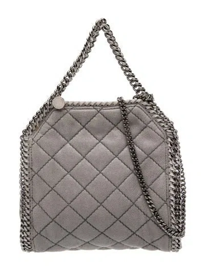 Pre-owned Stella Mccartney Vegan Suede Tote In Silver