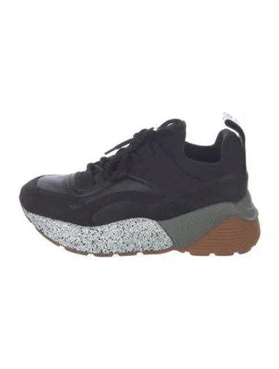 Pre-owned Stella Mccartney Vegetarian Leather Athletic Sneakers In Blue