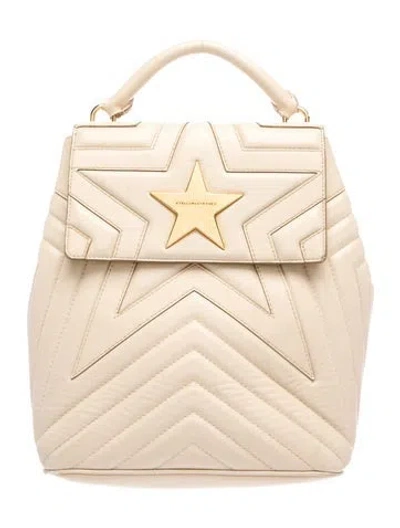 Pre-owned Stella Mccartney Vegetarian Leather Backpack In Neutral