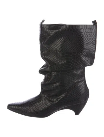 Pre-owned Stella Mccartney Vegetarian Leather Boots In Black