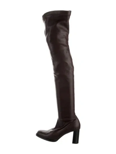 Pre-owned Stella Mccartney Vegetarian Leather Boots In Brown