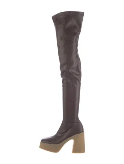 Pre-owned Stella Mccartney Vegetarian Leather Boots In Purple