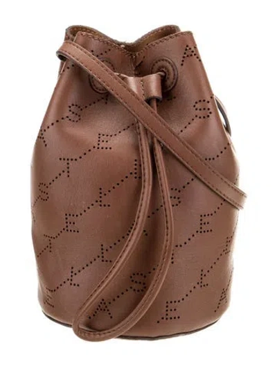 Pre-owned Stella Mccartney Vegetarian Leather Bucket Bag In Brown