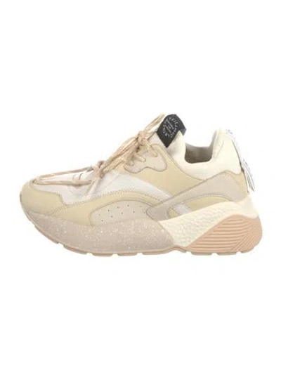 Pre-owned Stella Mccartney Vegetarian Leather Chunky Sneakers In Neutral