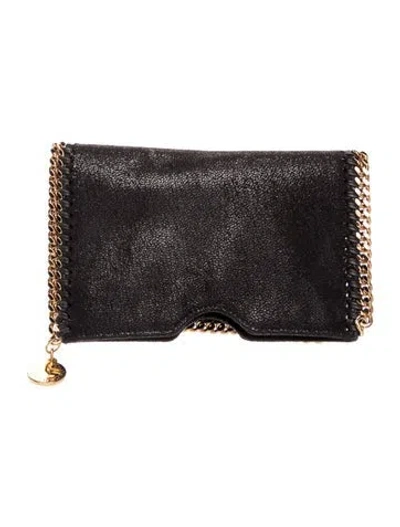 Pre-owned Stella Mccartney Vegetarian Leather Clutch In Black