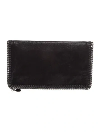 Pre-owned Stella Mccartney Vegetarian Leather Clutch In Black